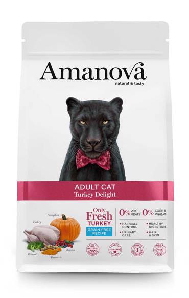 AMANOVA ΞΗΡΑ ΤΡΟΦΗ ΓΑΤΑΣ ADULT CAT TURKEY DELIGHT 1.5KG